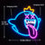 King Boo Neon Sign Ghost Led Neon Light with Dimmable Switch Gaming Neon Sign for Kids Game Room Halloween Decor Christmas Gift