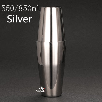 Stainless Steel Cocktail Boston Bar Shaker: 2-piece Set: 18oz Unweighted &amp;amp; 28oz