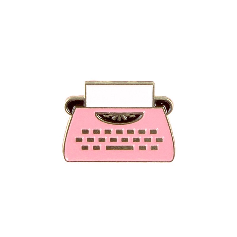 Vintage Typewriter Recorder Enamel Pins Cassette Tape Badge Brooch Denim Shirt Backpack Organ Eye Jewelry Gift For Friends