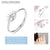 ELESHE Real 925 Sterling Silver CZ Eye Finger Ring Clear Crystal Simple Rings for Women Wedding Engagement Rings Female Jewelry