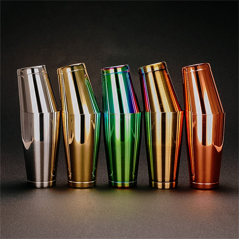 Stainless Steel Cocktail Boston Bar Shaker: 2-piece Set: 18oz Unweighted &amp;amp; 28oz