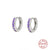 Aide 925 Sterling Silver Hoop Earrings Purple CZ Earing For Women Huggie Earrings Pendiente Ohrringe Luxury Jewelry for Gifts CZ