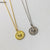 925 Silver European American New Style Gold Round Coins Pendant Choker Necklace India Jewelry