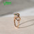 VISTOSO Gold Ring For Women Genuine 14K 585 Rose Gold Leopard Ring Emerald Sparkling Diamond Engagement Anniversary Fine Jewelry