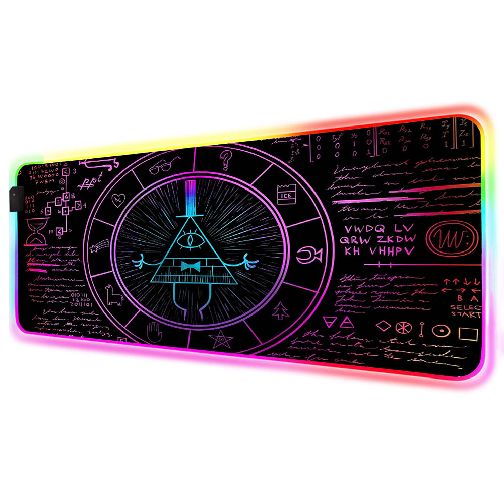 Game Mousepad RGB Personality Mathematician Digital LED Game Accessories Computer Keyboard Carpet Pad PC Notebook Gamer Desk Mat