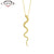 Simple 925 Sterling Silver Versatile Temperament Animal Snake-shaped Clavicle Necklace Women Gold Silver Pendant Necklace Gift