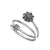 Real 925 Sterling Silver Jewelry Vintage Winding Lotus Flower Open Rings For Women Original Design Femme Popular Accessories