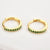 ANDYWEN 925 Sterling Silver Gold Green Zircon CZ Luxury Huggies Hoops Piercing Pendiente New Arrival 2021 Rock Punk Jewelry