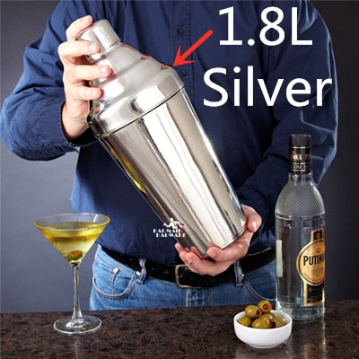 Stainless Steel Cocktail Boston Bar Shaker: 2-piece Set: 18oz Unweighted &amp;amp; 28oz