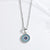 Kaletine Shinee Kpop Blue Stone Evil Eye 925 sterling silver Necklace Women Charm Round CZ Pendant Exo Accessories 2019 Fashion