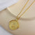 925 Silver European American New Style Gold Round Coins Pendant Choker Necklace India Jewelry