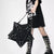 JIEROTYX Dark Gothic Pentagram Shoulder Bag Unisex Punk Designer Casual Totes Women Fashion Retro Handbag Gifts Black Leather