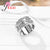 New Punk Trendy 925 Silver Ring For Lover Vintage Engagement Elephant Shape Steel Ring for Men &amp; Women lord Wedding