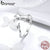 BAMOER Authentic 925 Sterling Silver Butterfly Tail Cat Adjustable Finger Rings for Women Sterling Silver Ring Jewelry SCR443