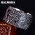 BALMORA Real 999 Pure Silver Dragon Buddhism Sutra Open Rings For Men Stacking Ring Vintage Cool Punk Finger Ring Jewelry Gift