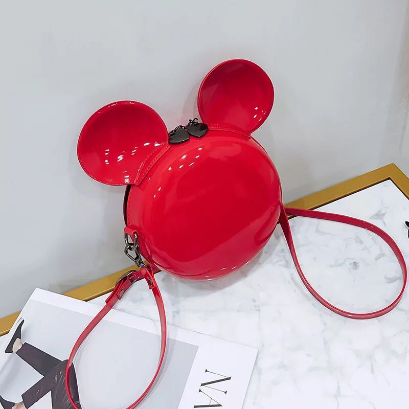 New Fashion Design Women Mickey Shaped Bag Cute Funny Women Evening Bag Clutch Purse Chain Shoulder Bag for Birthday Gift