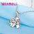 Newest Fine 925 Sterling Silver Jewelry Sets Shining Austrian Crystal CZ Elephant Design Necklace Earrings for Women Girl Gift