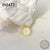 INZATT Real 925 Sterling Silver Round Compass Vintage Pendent Necklace For 2019 Fashion Women Gold Color Boho fINE Jewelry Gift