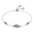 BISAER 925 Sterling Silver Snake Bracelet Blue Devil&#39;s Eye Charm Snowflake Heart Chain Clasp Bangles For Women Jewelry 17-21CM