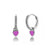 Aide 925 Sterling Silver Hoop Earrings Purple CZ Earing For Women Huggie Earrings Pendiente Ohrringe Luxury Jewelry for Gifts CZ