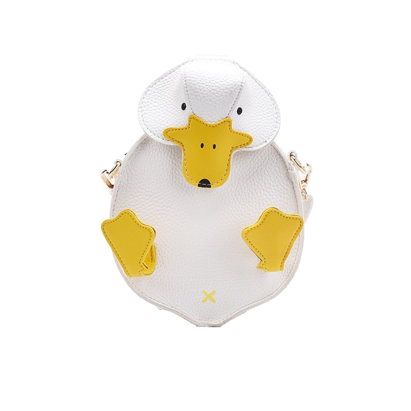 White &amp; Yellow Cute Duck Style Crossbody Bag for Women Fashion Shoulder Bag Purses and Handbag Girl&#39;s Clutch Bag Pu Leather 2021