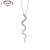 Simple 925 Sterling Silver Versatile Temperament Animal Snake-shaped Clavicle Necklace Women Gold Silver Pendant Necklace Gift