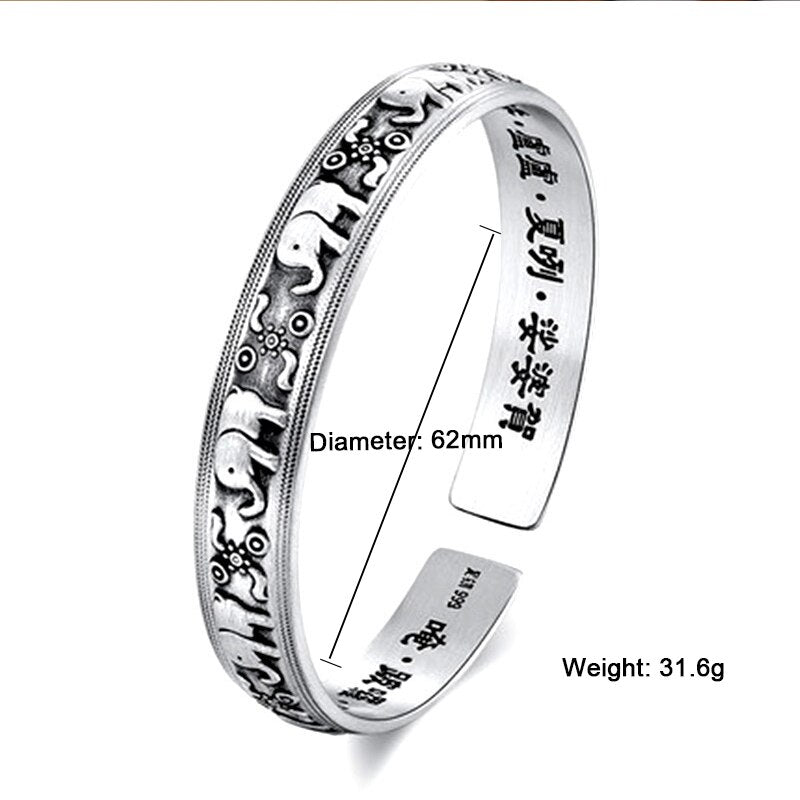 XIYANIKE Silver Color  Vintage Creative Elephant Bangles &amp; Bracelet For Women National Style Charm Jewelry Birthday Gift