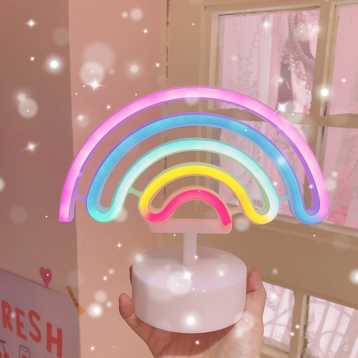 W&amp;amp;G Cute Rainbow LED Unicorn Neon Sign Night Light Home Kids Bedroom Indoor Lighting Decor Lamp Lovely LED Night Light 2021 New