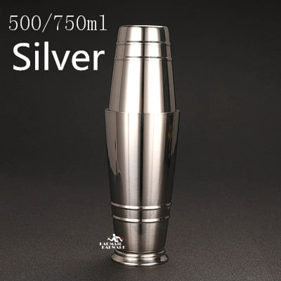 Stainless Steel Cocktail Boston Bar Shaker: 2-piece Set: 18oz Unweighted &amp;amp; 28oz