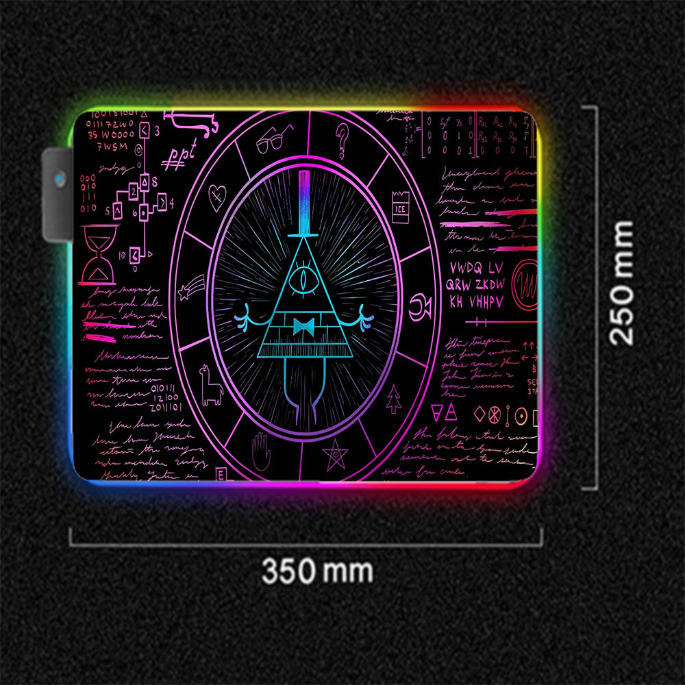 Game Mousepad RGB Personality Mathematician Digital LED Game Accessories Computer Keyboard Carpet Pad PC Notebook Gamer Desk Mat