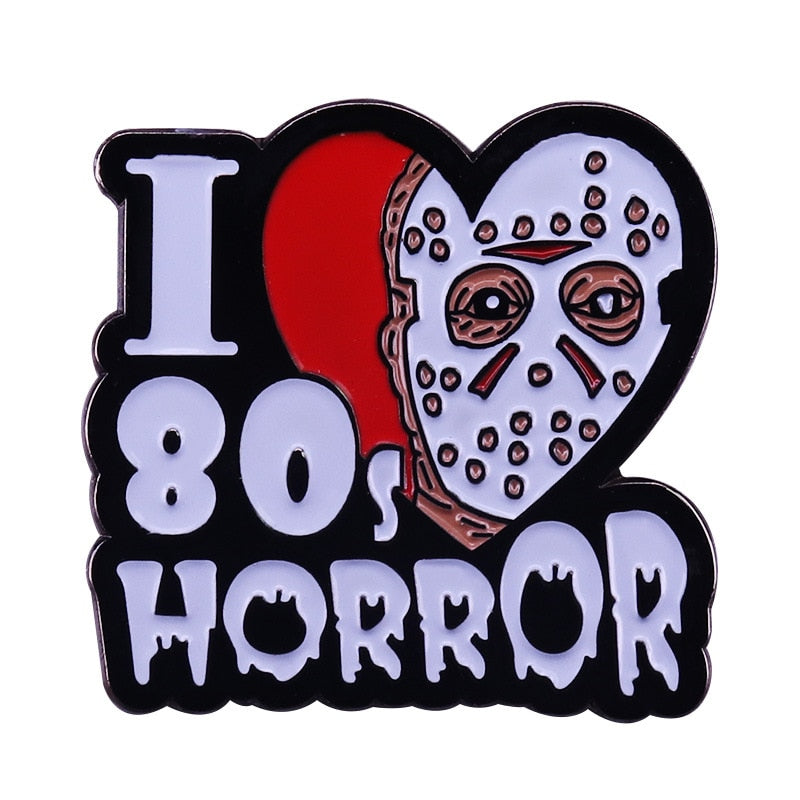 LT121 Halloween Horror Movie Enamel Pins Brooches Woman Men Backpack Bags Badge Lapel Jewelry Kids Friends Birthday Gifts