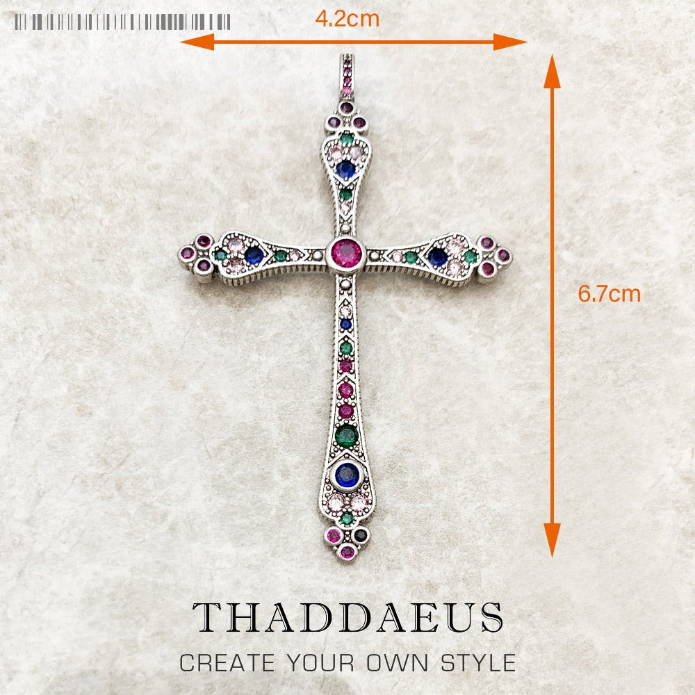 Pendant Majestic Cross &amp;amp; Crown Jewelry Europe 925 Sterling Silver Symbolism Promises Shield And Certaint Gift For Woman Men