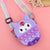 Unicorn Pop Antistress Toys Silicone Push Pop Bubble Bag Unicorn Crossbody Bag Reliver Autism Handbag Coin Pouch Purse for Kids