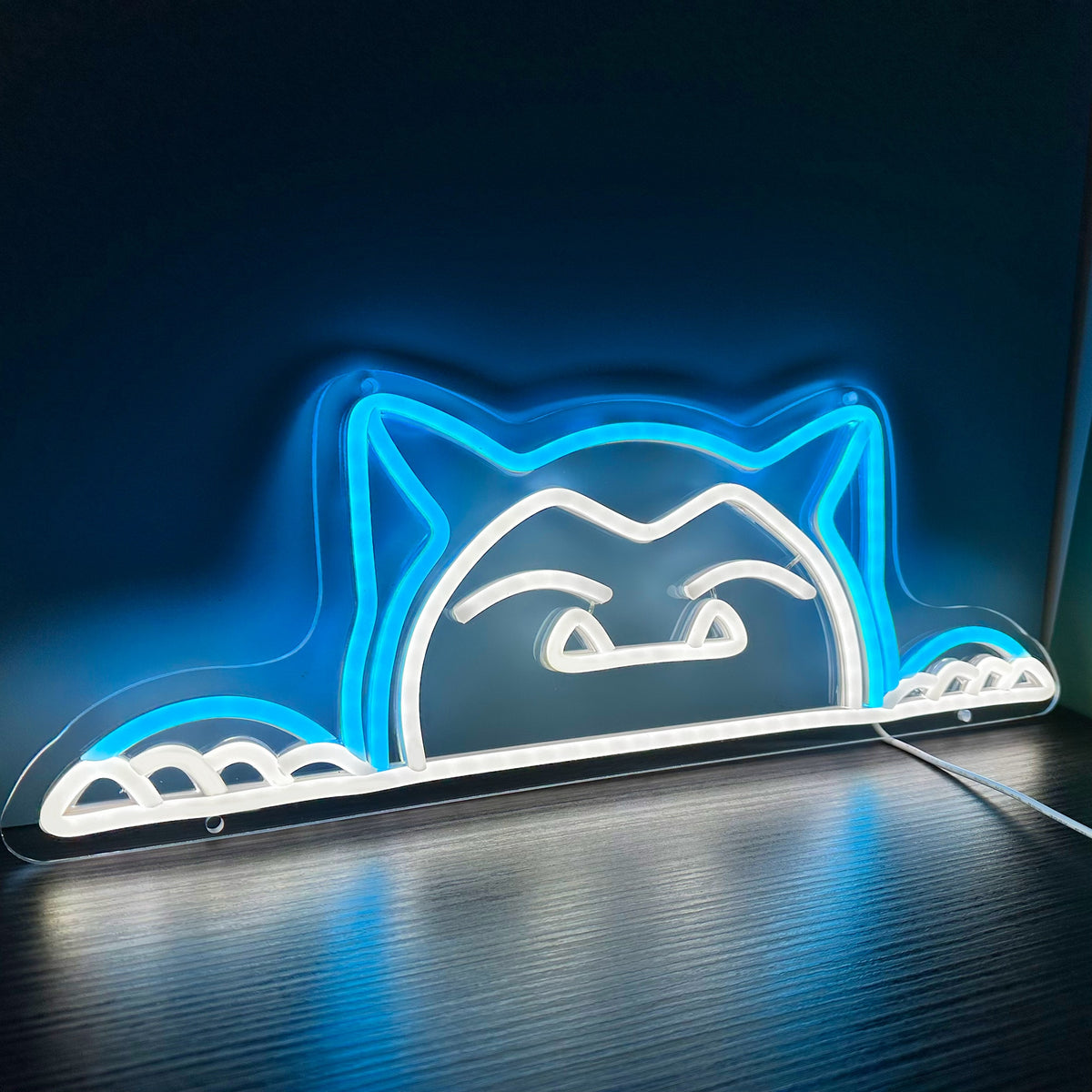 Custom led Neon Light Snorlax Anime Cute Gift Neon Sign Wall Lights Wedding Party Decoration Shop Indoor Home Kids Room Decor