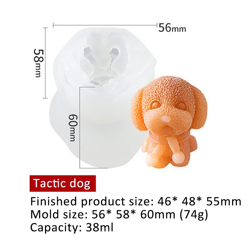 3D Silicone Mold Non-Stick Kitchen Supplies DogShape Mould Tray White Little Bear Ice Cube Maker DIY Baking Tools