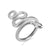 ANDYWEN 925 Sterling Silver Gold Adjustable Snake Rings Big Animal Resizable Luxury New Round Circle Women Fine Ring Jewelry