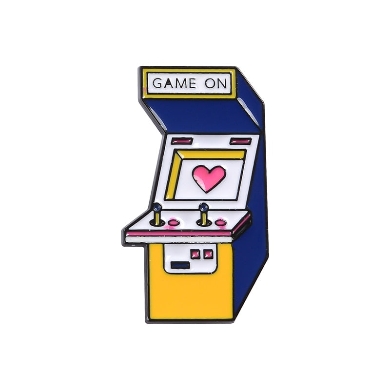 PLAY! 80&amp;#39;s 90&amp;#39;s Game Enamel Pins Series Arcade Machine Lapel Pin Brooch Retro Pixel Game Badges Game Boy Gifts Jewelry Wholesale