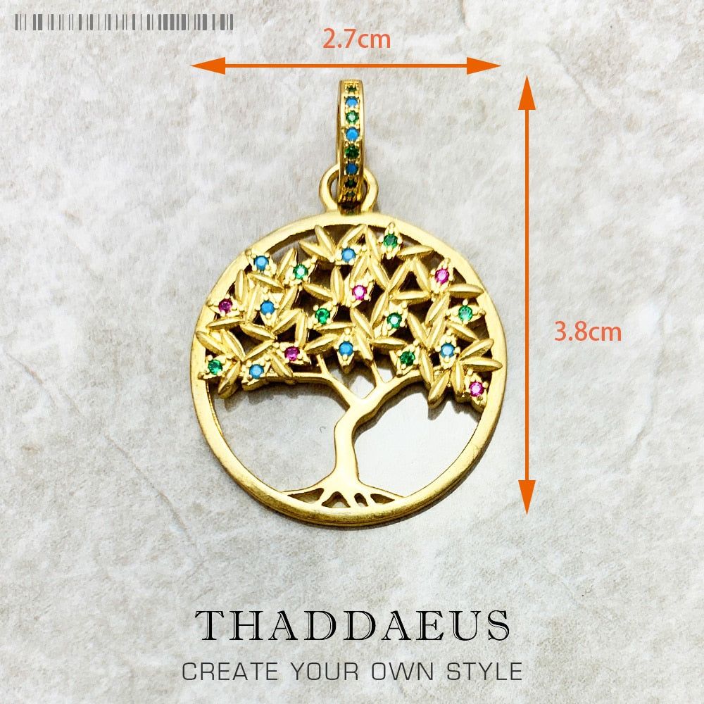 Amulet Magical Lucky Symbol Element Butterfly Nature Tree Dragonfly Cross Pendant Jewelry 925 Sterling Silver Gift For Men Women