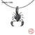 Fine Animal Black Scorpion Pendant with Black Charm 925 Silver Sterling Beads Fit Original European Bracelet Jewelry Gift