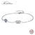 KALETINE Women Evil Eye Bracelet  925 Sterling Silver Infinity Blue CZ Charm Bracelets For Women Wedding Jewelry Pulseira