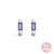 Aide 925 Sterling Silver Hoop Earrings Purple CZ Earing For Women Huggie Earrings Pendiente Ohrringe Luxury Jewelry for Gifts CZ