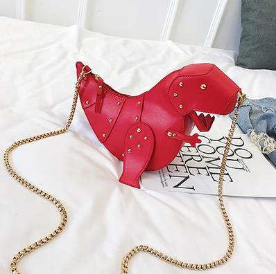 Dinosaur Design Rivets Women&amp;#39;s Purses and Handbags Shoulder Chain Bag Designer Small  Crossbody Bag Female Clutch Bag Pu Leather