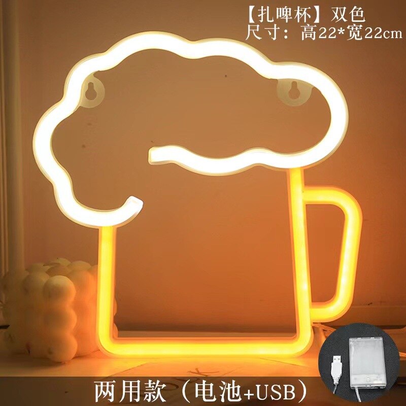 Fries Hot Dog Hamburger Shaped Neon Sign Food Neon Light for Home Night Lamp for Restaurant Bar Beer Window Shop Room Decoration