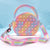 Unicorn Pop Antistress Toys Silicone Push Pop Bubble Bag Unicorn Crossbody Bag Reliver Autism Handbag Coin Pouch Purse for Kids