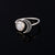 Original Design Moon Shape Adjustable Open Ring Natural Moonstone Female Top Fashion Silver Jewelry Wedding Ring Wholesale