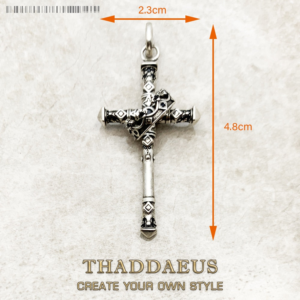 Pendant Majestic Cross &amp;amp; Crown Jewelry Europe 925 Sterling Silver Symbolism Promises Shield And Certaint Gift For Woman Men