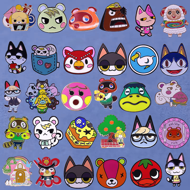 Nintendo Games Animal Crossing Lapel Pins Backpack Jeans Enamel Brooch Women Fashion Jewelry Gifts Cute Cat Cartoon Badges