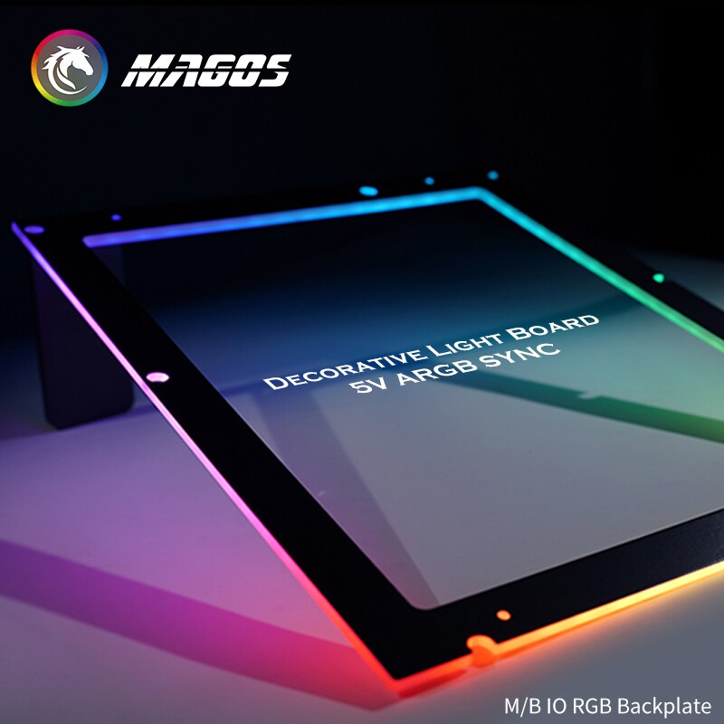 M/B Luminous Pad Backlight / Backplate RGB, Symphony 5V ARGB SYNC Used For ATX/MATX/ITX MOBO, Computer Gamer MOD Light Pollution