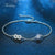 KALETINE Women Evil Eye Bracelet  925 Sterling Silver Infinity Blue CZ Charm Bracelets For Women Wedding Jewelry Pulseira