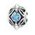 BISAER 925 Sterling Silver Bizarre Eye Charm Hand of Fatima Pendant  Pattern Blue Zircon Bead Fit Diy Bracelet Necklace Jewelry